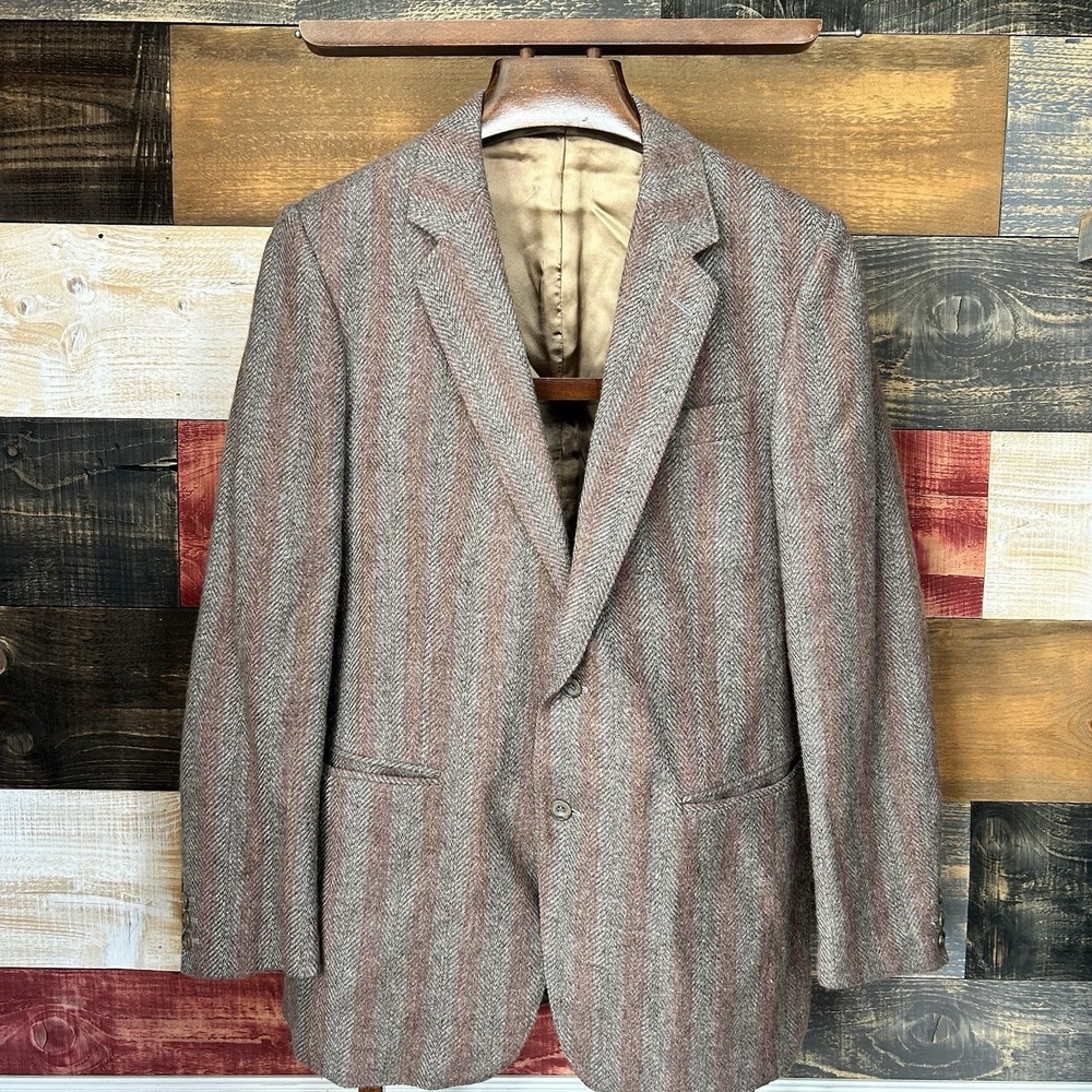 Donegal Mist Kevin & Howlin Sport Coat Mens 40L Herringbone Tweed Blazer Ireland